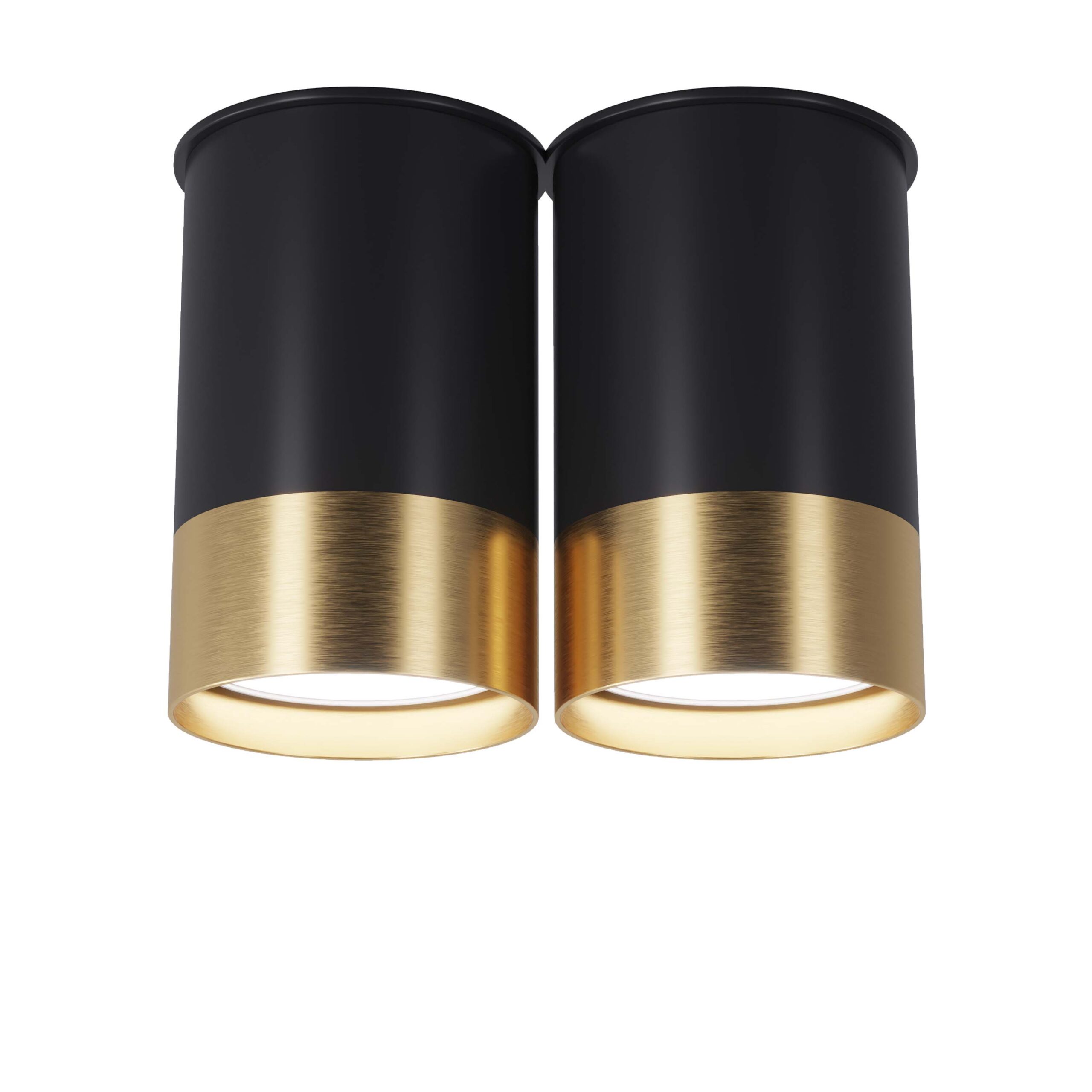 Точковий спот BP Black / White Gold подвійний, арт. 25595 - Золотий / чорний, 1