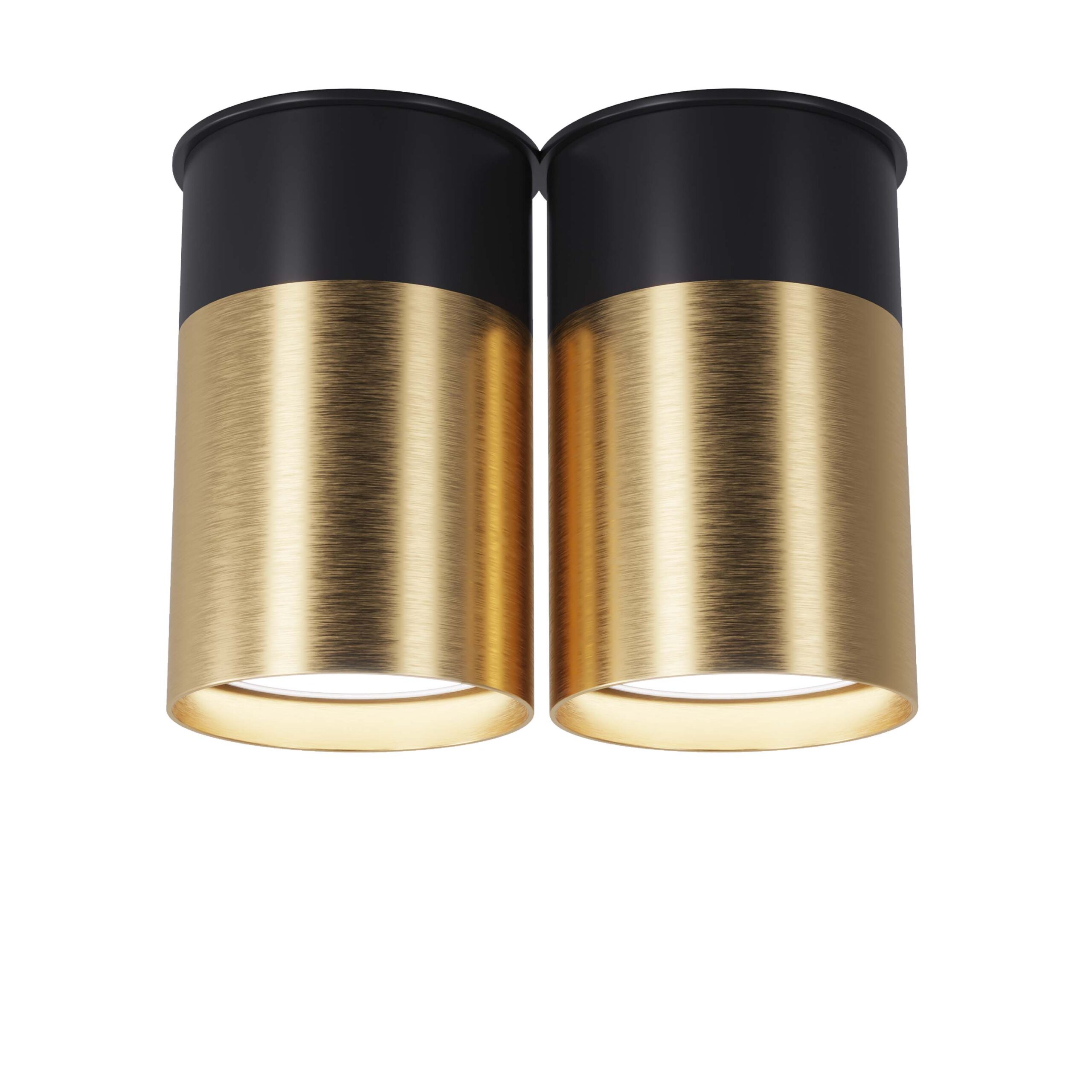 Точковий спот BP Black / White Gold подвійний, арт. 25595 - Золотий / чорний, 2