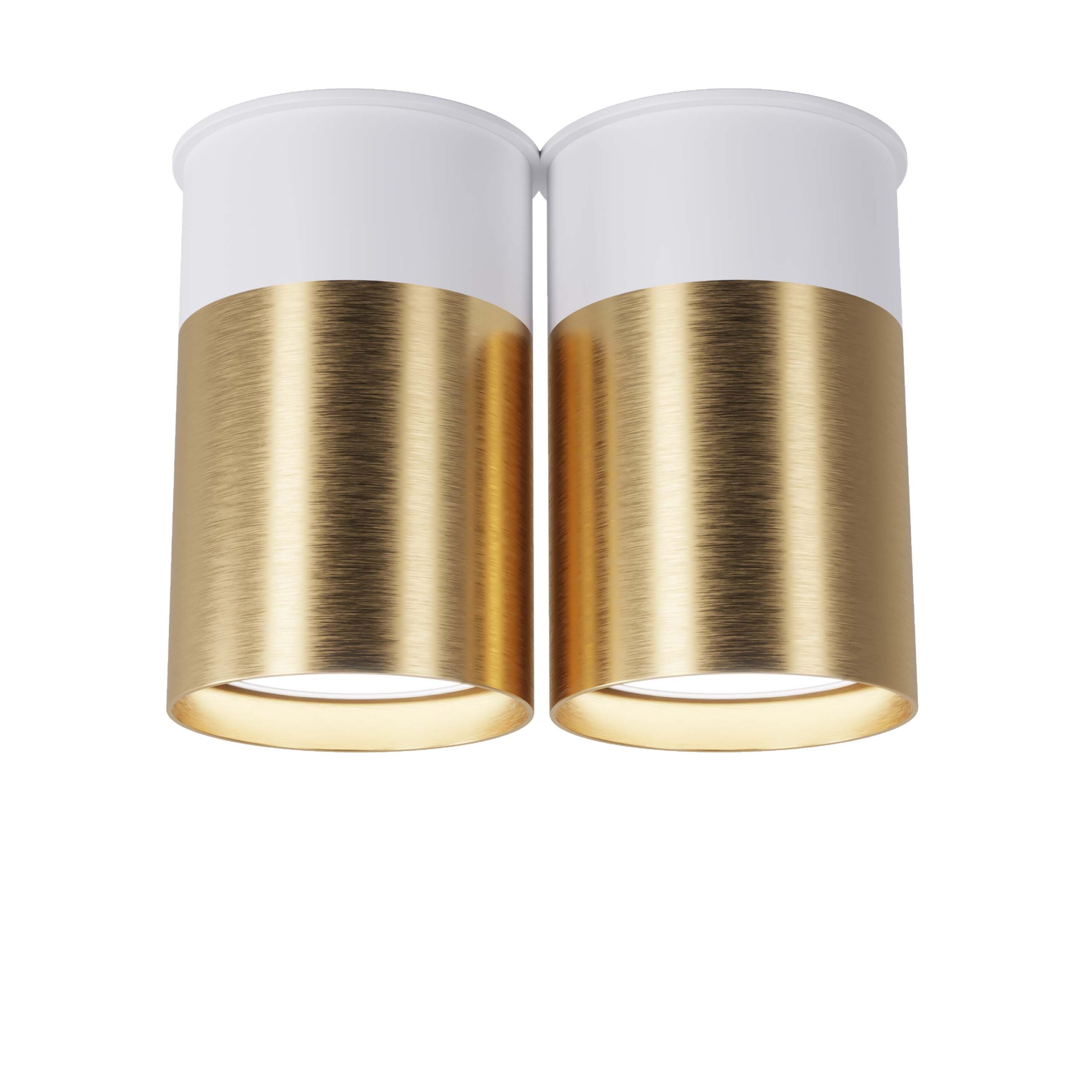 Точковий спот BP Black / White Gold подвійний, арт. 25595 - Золотий / білий, 2