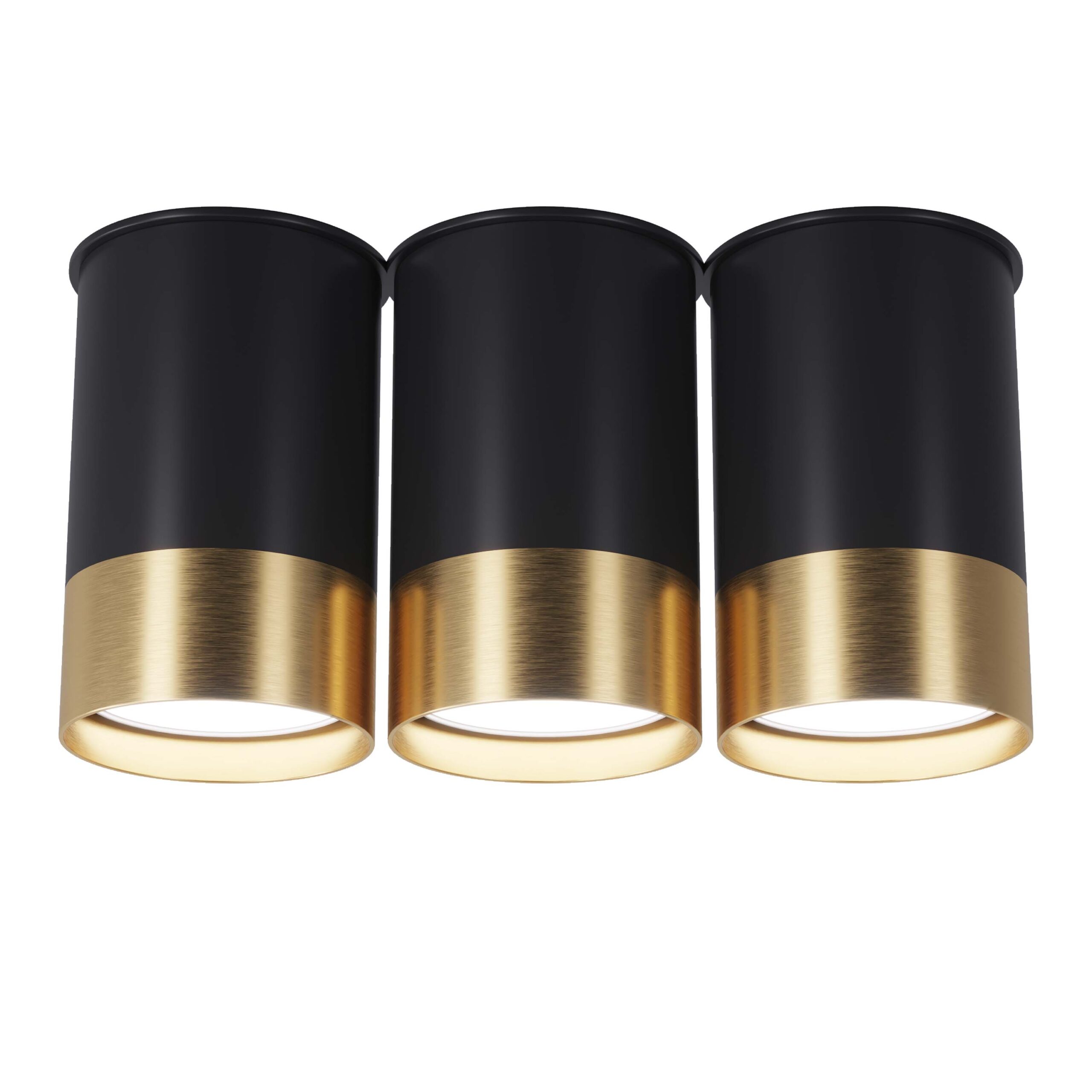 Точковий спот BP Black / White Gold потрійний, арт. 25606 - Золотий / чорний, 1