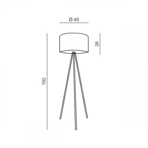Торшер Azzardo AZ1039 Finn Black alt 4