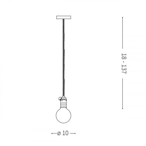 Підвісний світильник Ideal Lux DOC SP1 163154 brass alt 1