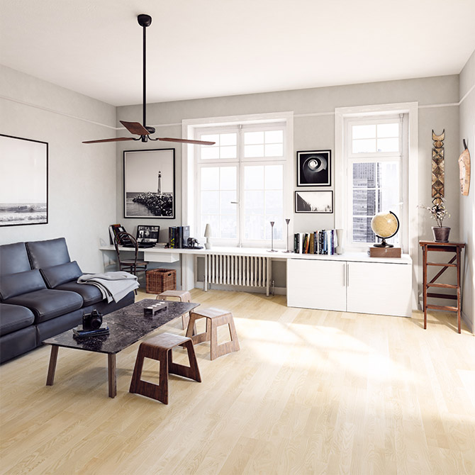 Паркетна дошка ESTA PARKET Ясен Elite White 3-пол. екстра матовий лак 23058 alt 1