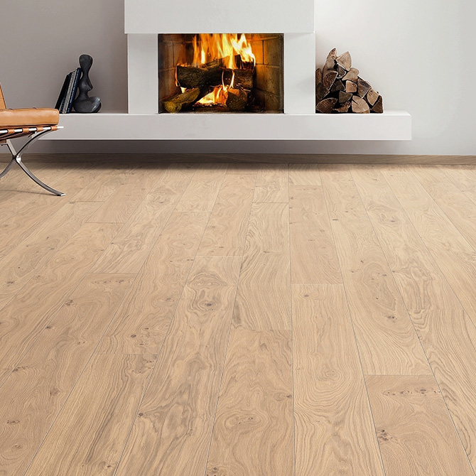 Паркетна дошка HARO Дуб Markant Puro білий 1пол, масло 527326 alt 1