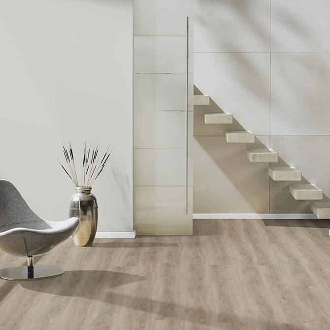 Вінілова підлога TER HURNE RIGID CORC Дуб Мінськ сіро-беж