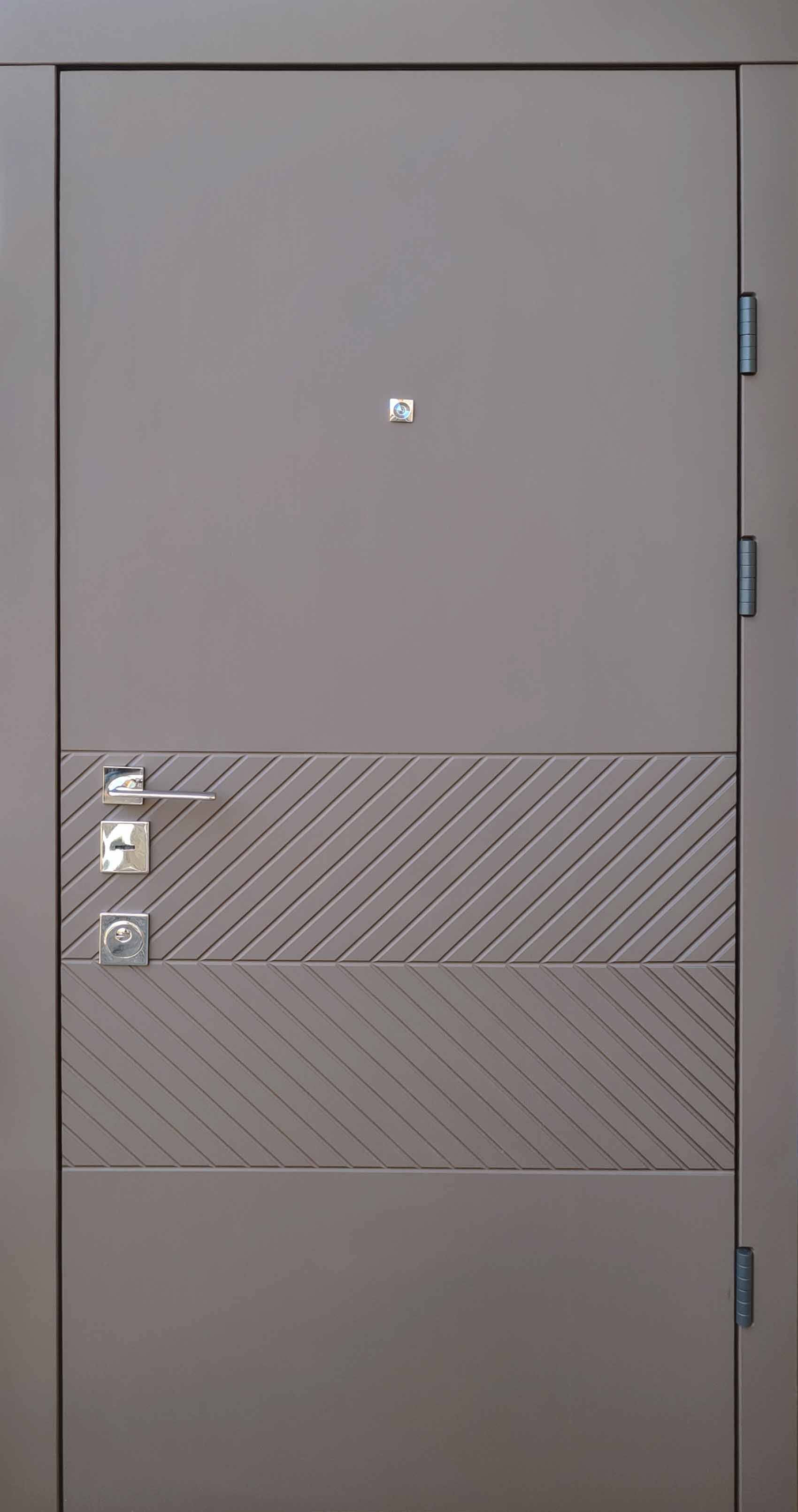 Вхідні двері Qdoors Авангард Бьюті-М Карамельне Дерево Софт Біла емаль