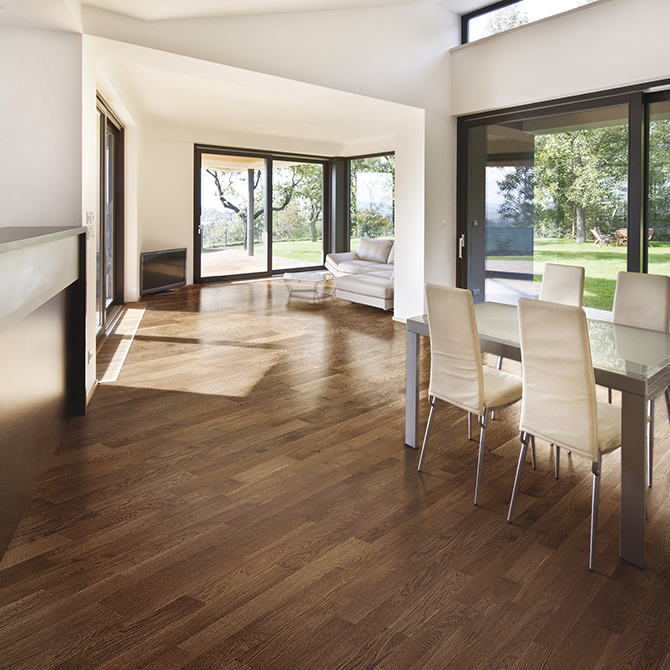 Паркетна дошка Befag Дуб Rustic Thermo Brown 3-пол., Лак, 568119