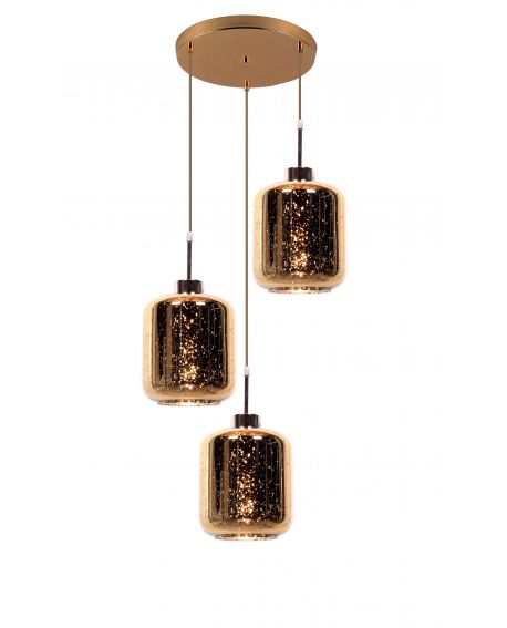 Підвісний світильник Lumina Deco ALACOSMO W3-RD LDP 6811-3-RD (GD)