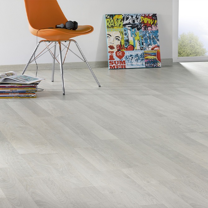 Ламінат ALSAFLOOR Clip 400 Білий бавовна 5G alt 1