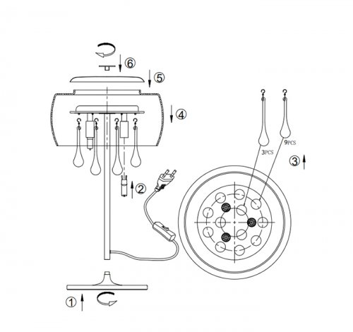 Настільна лампа TRIO VAPORE 511210306 alt 2