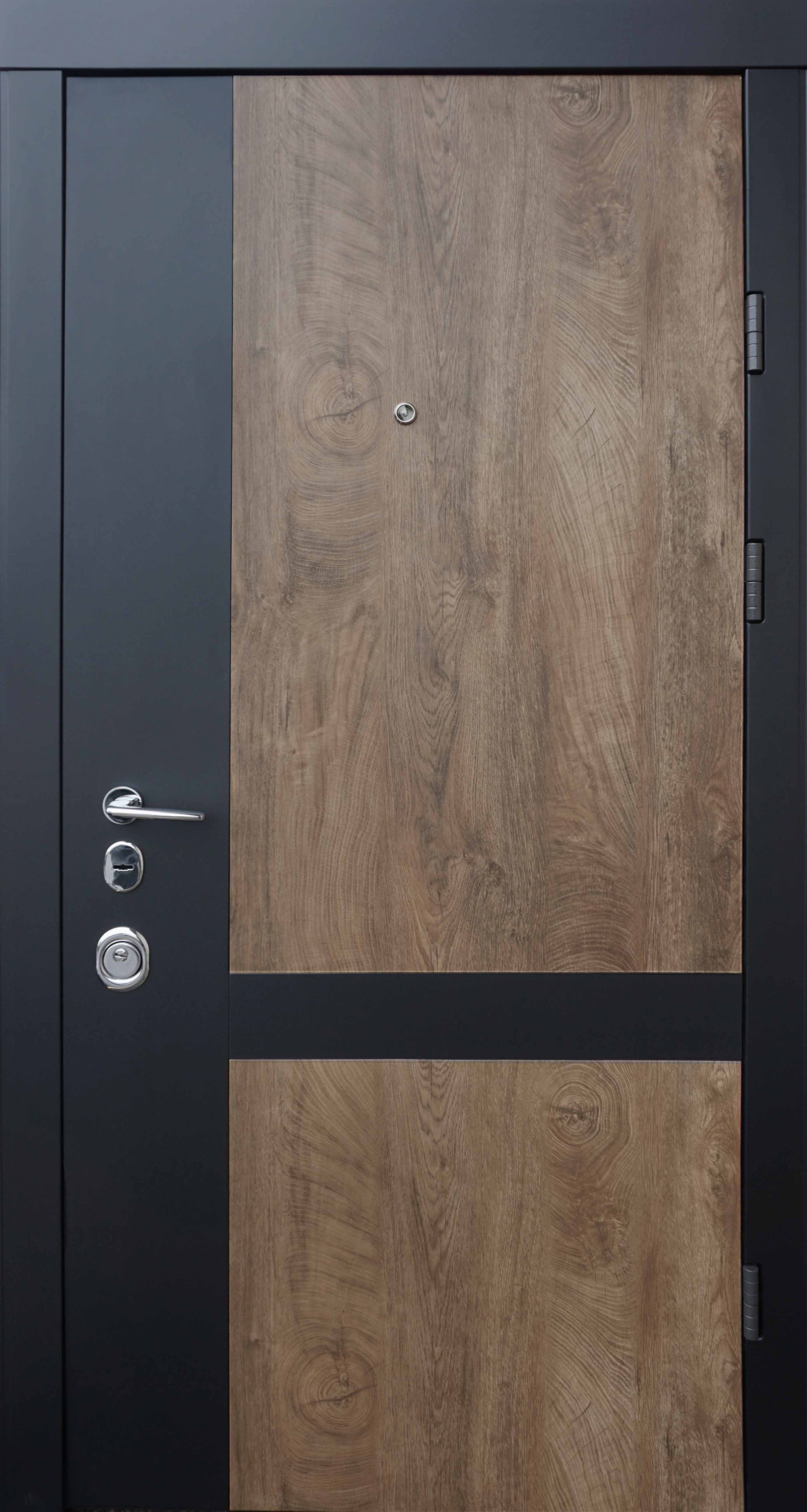 Вхідні двері Qdoors Авангард Франк-М Спіл Дерева Коньячний alt 1