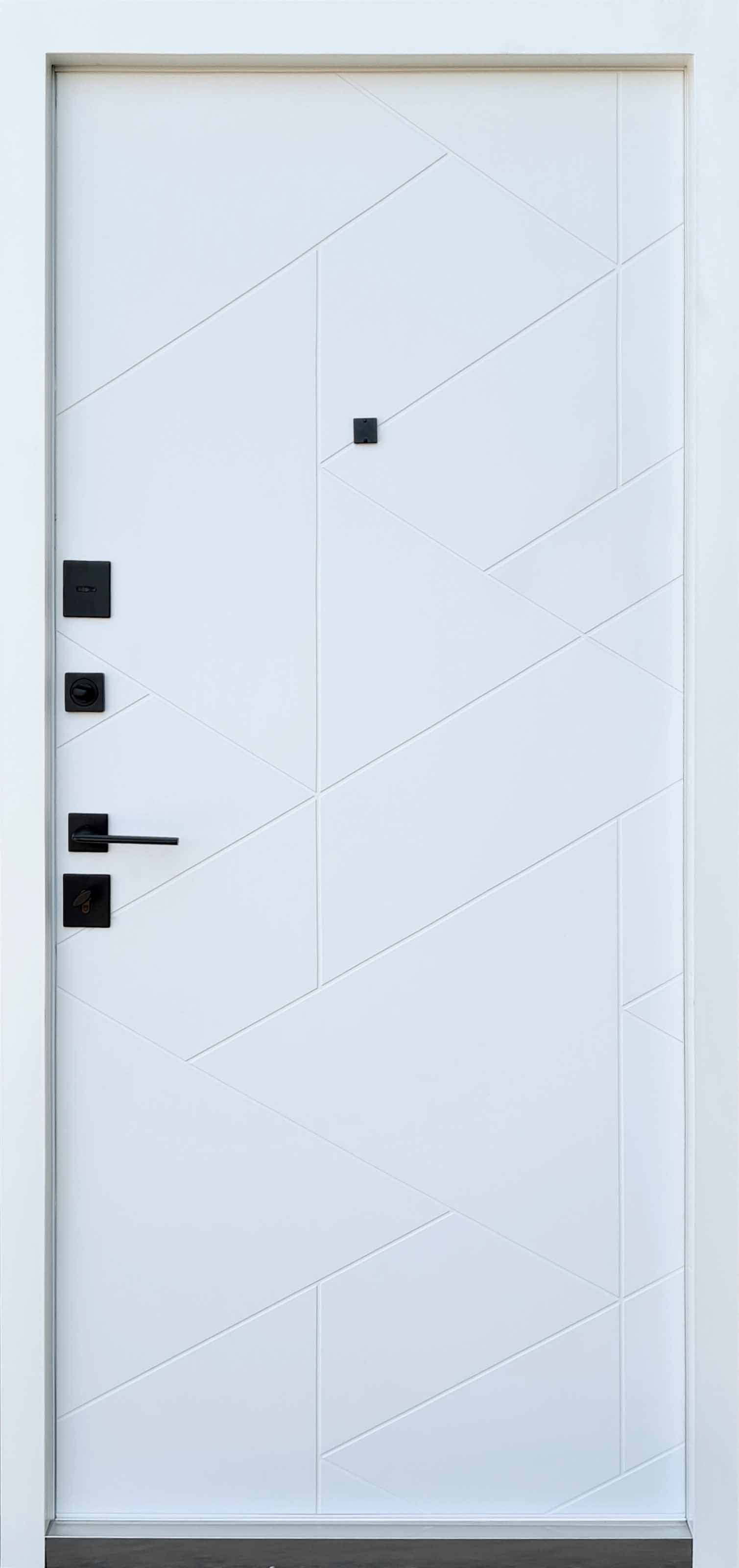 Вхідні двері Qdoors Ультра Фрост Грифель Структури Софт Біла Емаль alt 1