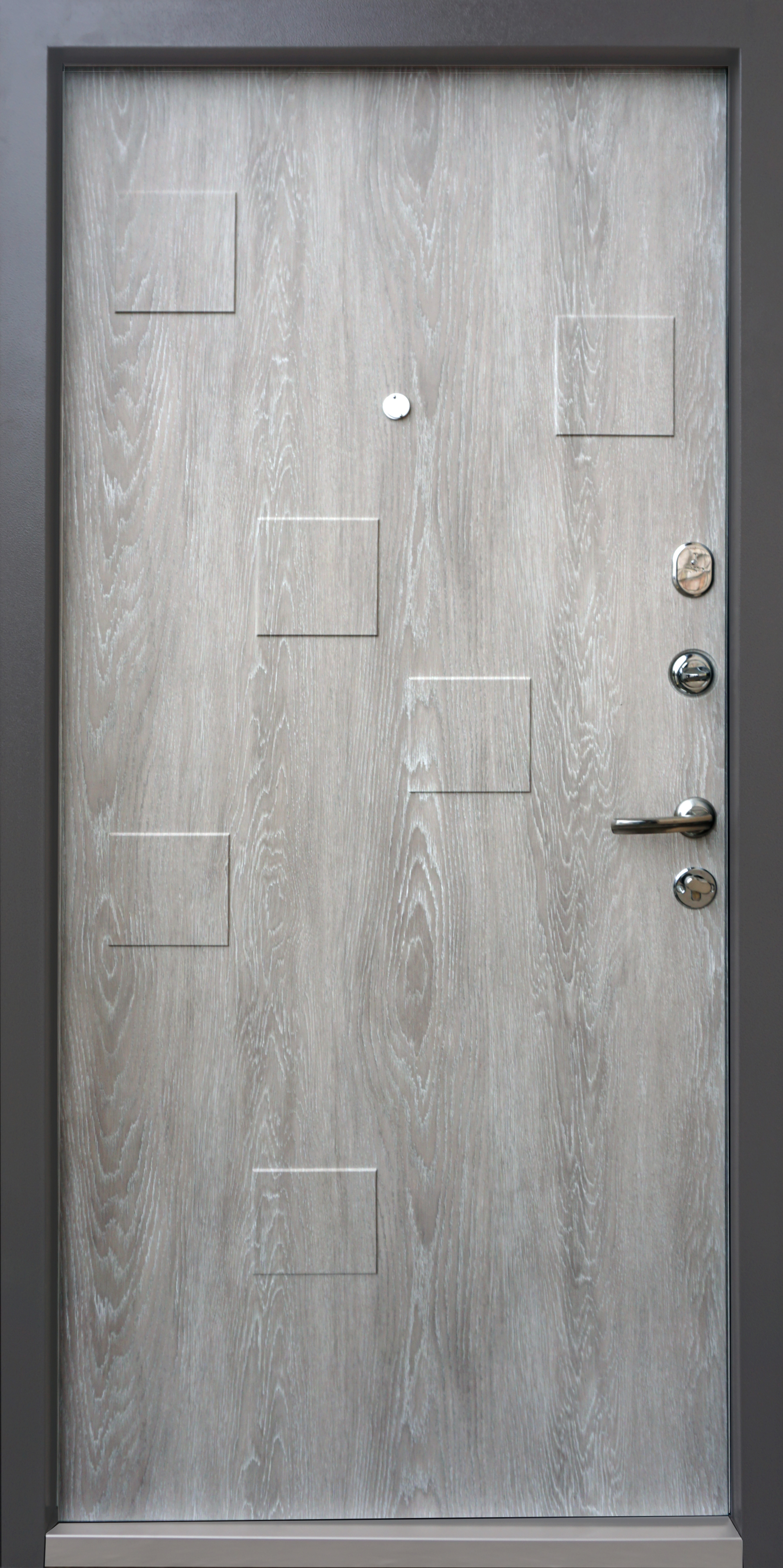 Вхідні двері Qdoors Ультра Рондо Дуб Графіт Дуб Шале Сивий alt 1