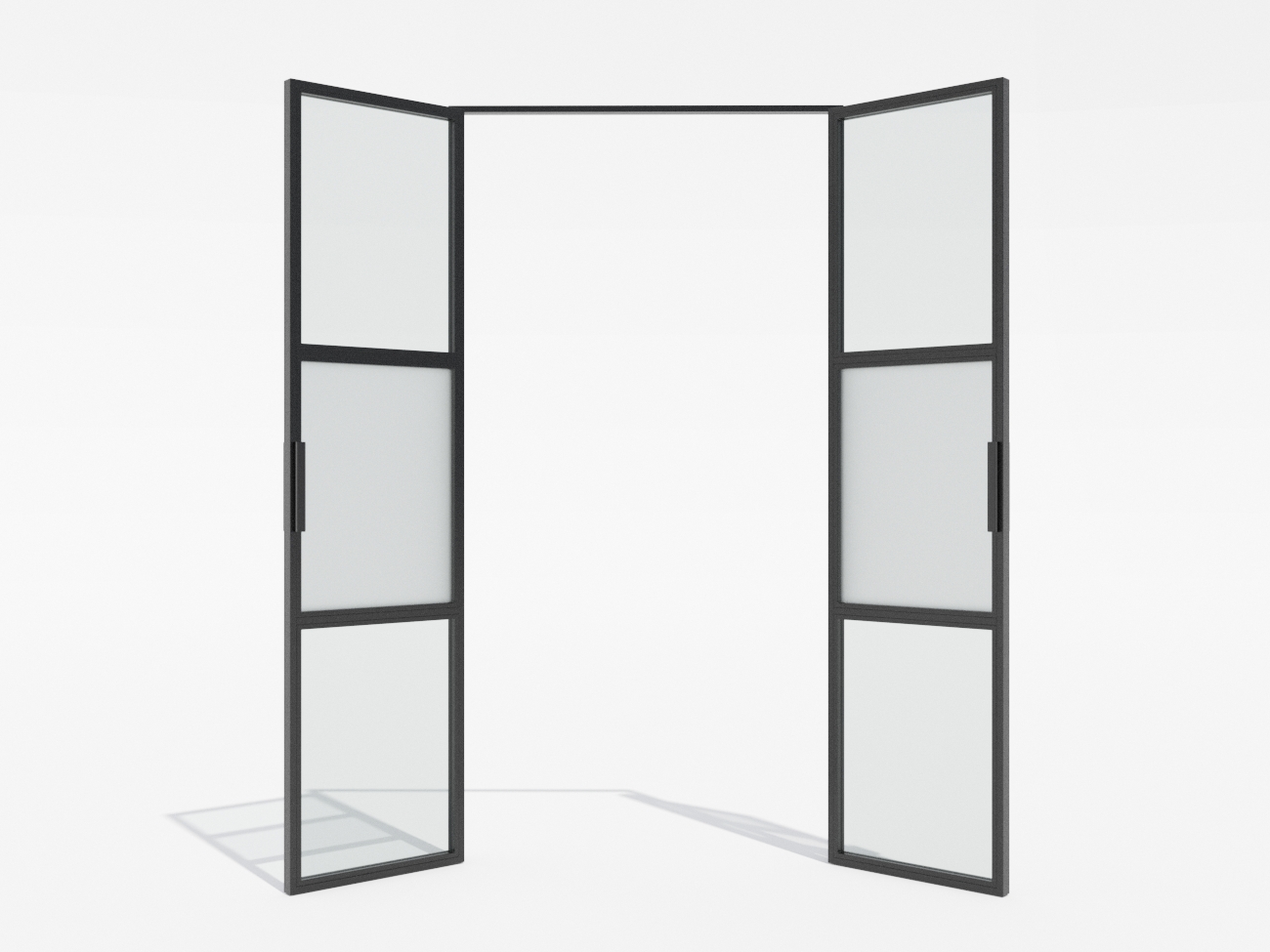 Міжкімнатні лофт-двері Svarg орні двостулкові в рамі