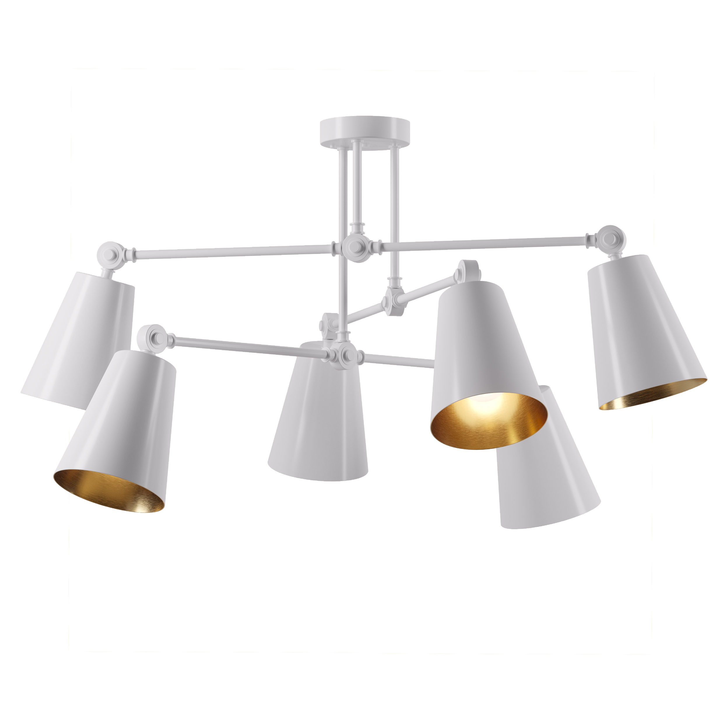 Люстра "Sia V6" арт. 5648 - Золотий / білий