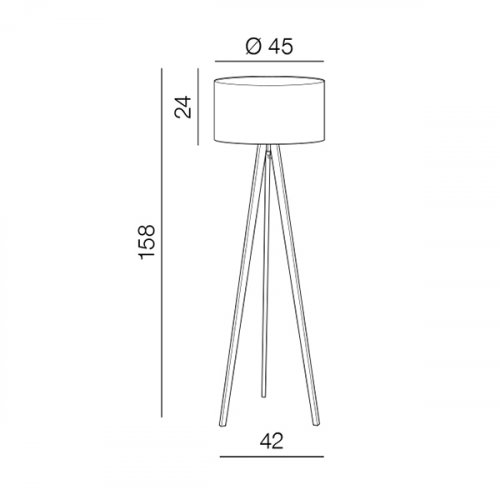 Абажур Azzardo Tripod Wood AZ3015 (без основи) alt 2