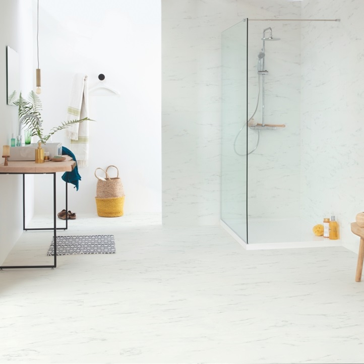 Вінілова підлога Quick-Step Ambient Click AMCL40136 Marble Carrara White alt 4