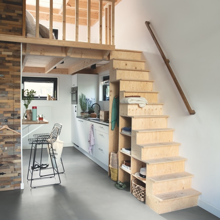 Вінілова підлога Quick-Step Ambient Click AMCL40139 Minimal Light Grey