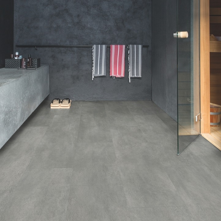 Вінілова підлога Quick-Step Ambient Click AMCL40051 Dark grey concrete