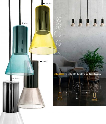 Плафон для світильників Azzardo Ziko Glass AZ3414 blue alt 2