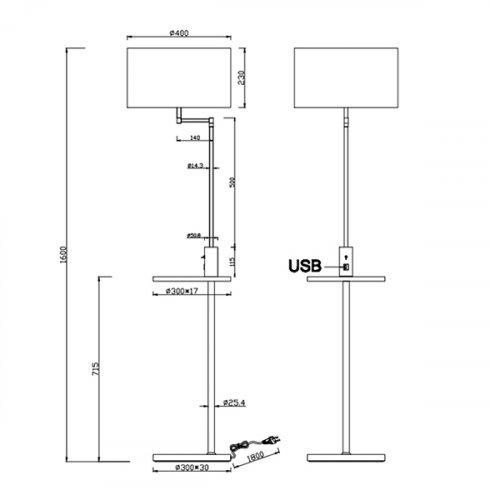 Торшер TRIO 400400107 CLAAS alt 3
