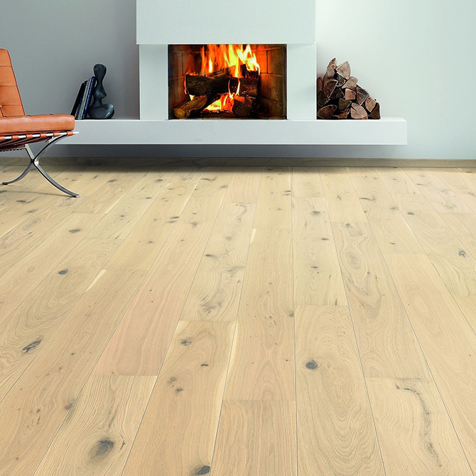 Паркетна дошка HARO Дуб Світлий білий Універсал 1-пол, лак 537547 alt 0