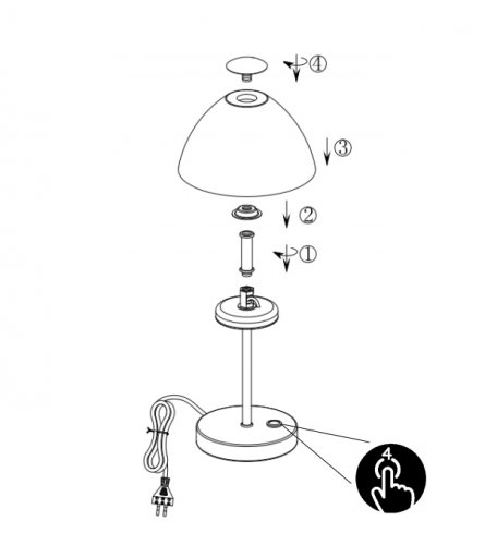 Настільна лампа TRIO QUEEN R52021108 alt 1