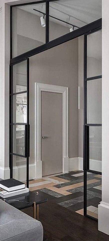 Міжкімнатна перегородка ZEIST Розсувні зі скла і сталі