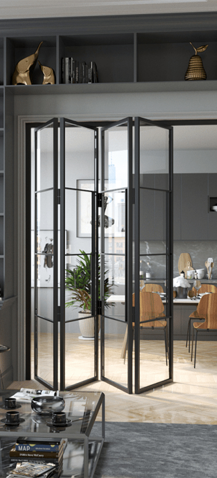 Міжкімнатна перегородка ZEIST ГАРМОШКА зі скла і сталі alt 5