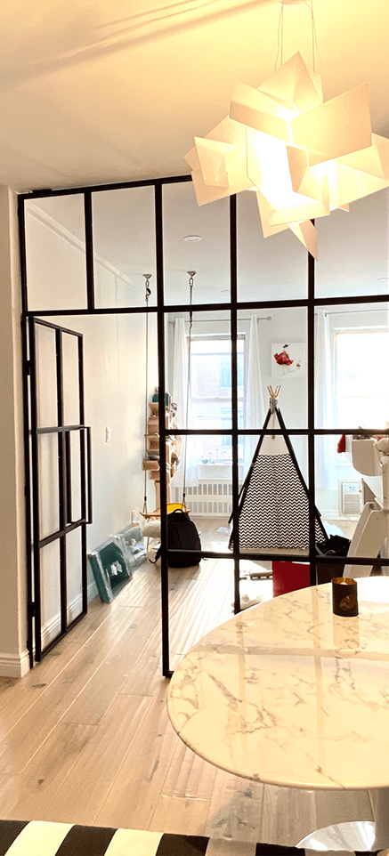 Міжкімнатна перегородка ZEIST орних зі скла і сталі alt 6