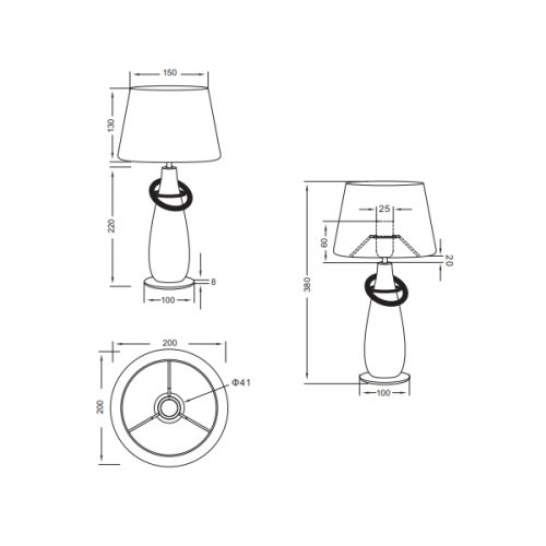 Настільна лампа TRIO THEBES R50641089 alt 1