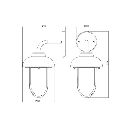 Вуличний настінний світильник TRIO DUERO 202760142 alt 3